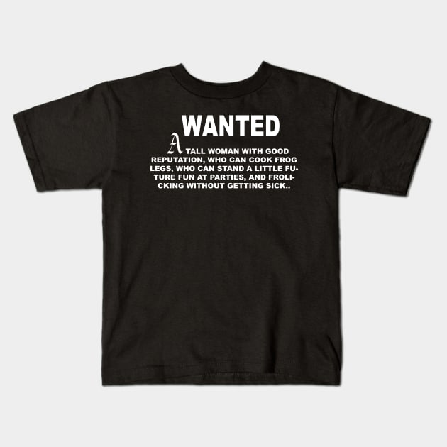 WANTED Kids T-Shirt by TheCosmicTradingPost